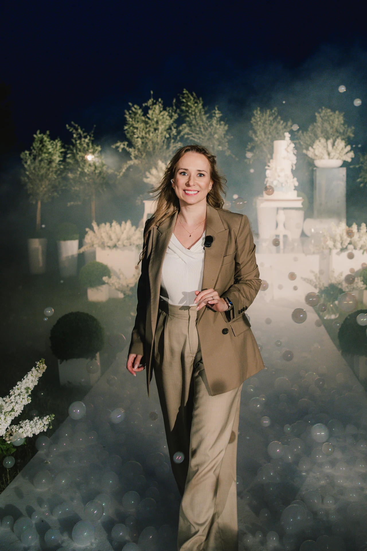 Agnieszka podczas wieczornej koordynacji wesela