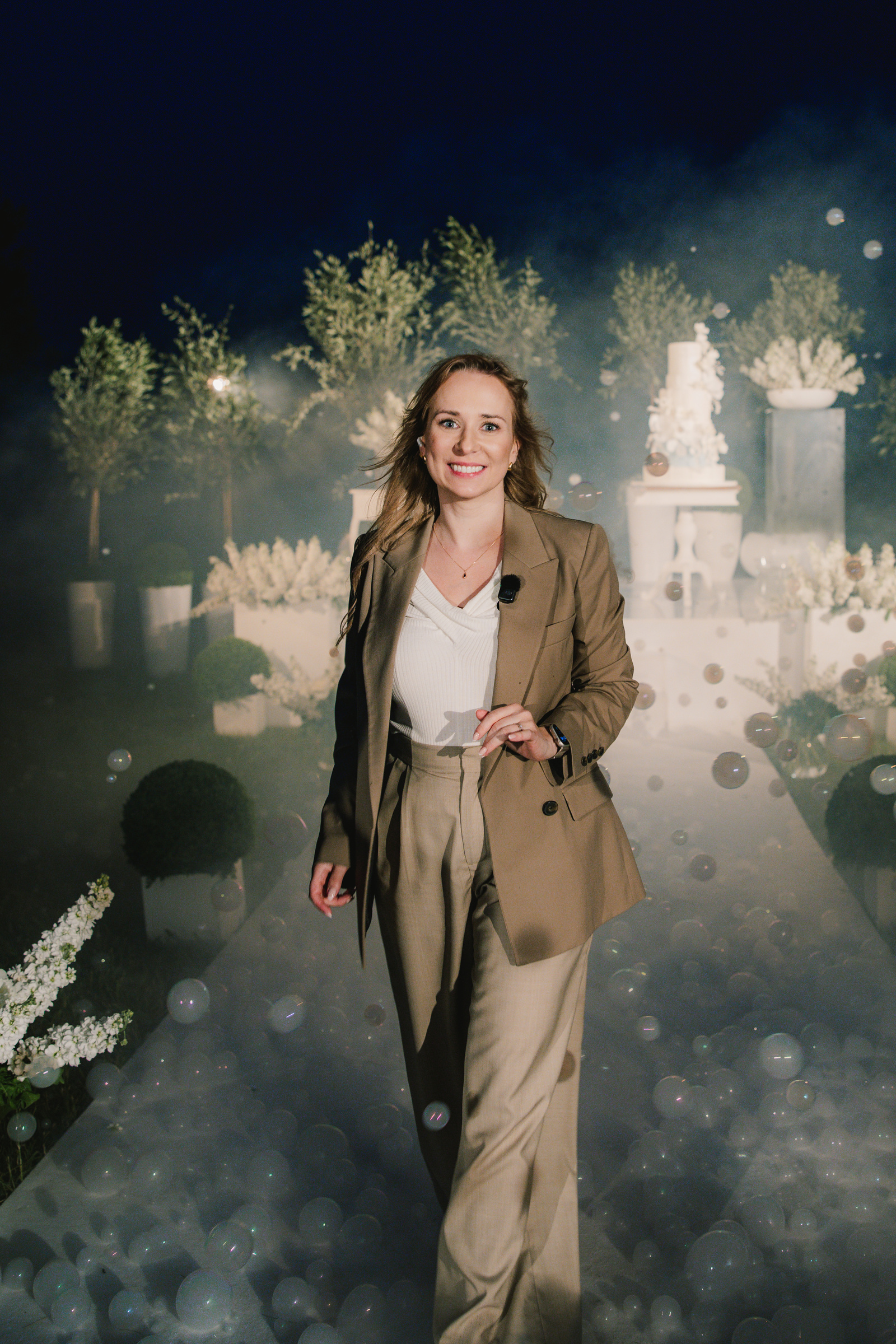 Agnieszka podczas wieczornej koordynacji wesela